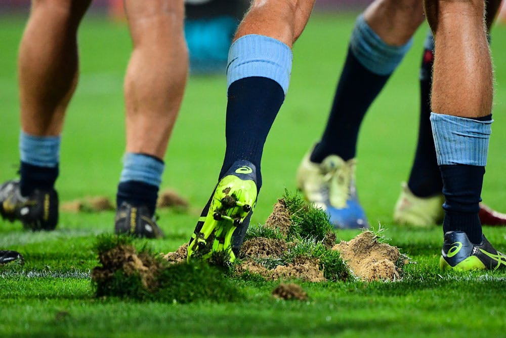 The SCG surface was ripped up by scrums on Saturday night. Photo: RUGBY.com.au/Stuart Walmsley