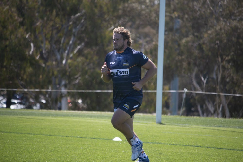 James Slipper strides out in Brumbies colours. Photo: Brumbies Media