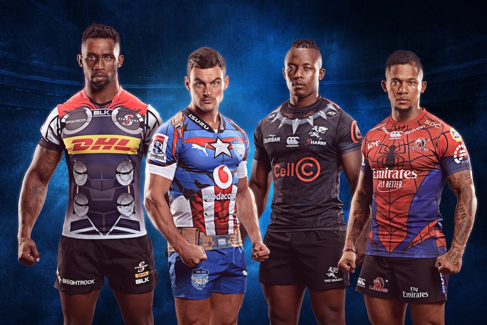 South African sides will wear super hero jerseys in derby games in the 2019 season. Photo: SARU