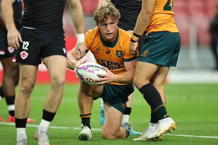 Michael Hooper opened his Sevens account. Photo: World Rugby
