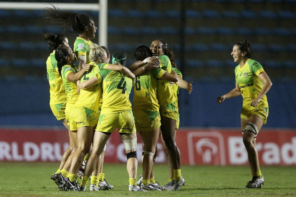 The Aussie women's sevens are in action for the first time since winning the World Series. Photo: Getty Images