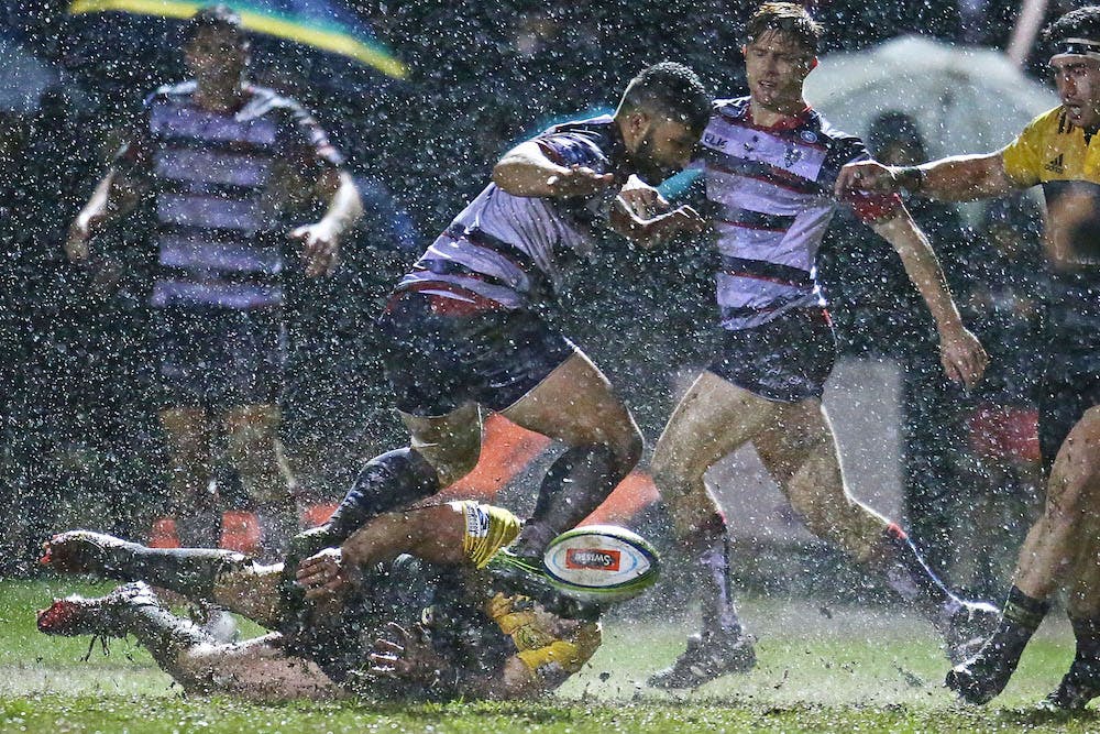 Colby Faingaa and the Rebels hammered by a 'hurricane' in exhibition match. Photo: Getty Images