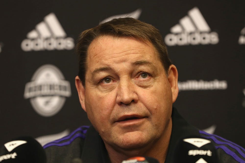 All Blacks coach Steve Hansen at the press conference follwoing thier defeat againt Ireland. Photo: Getty Images