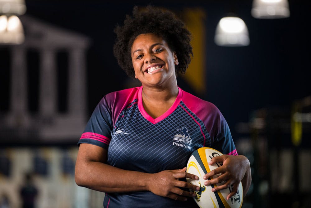 Ana Krovota is all smiles for the Brumbies. Photo: RUGBY.com.au/Stuart Walmsley