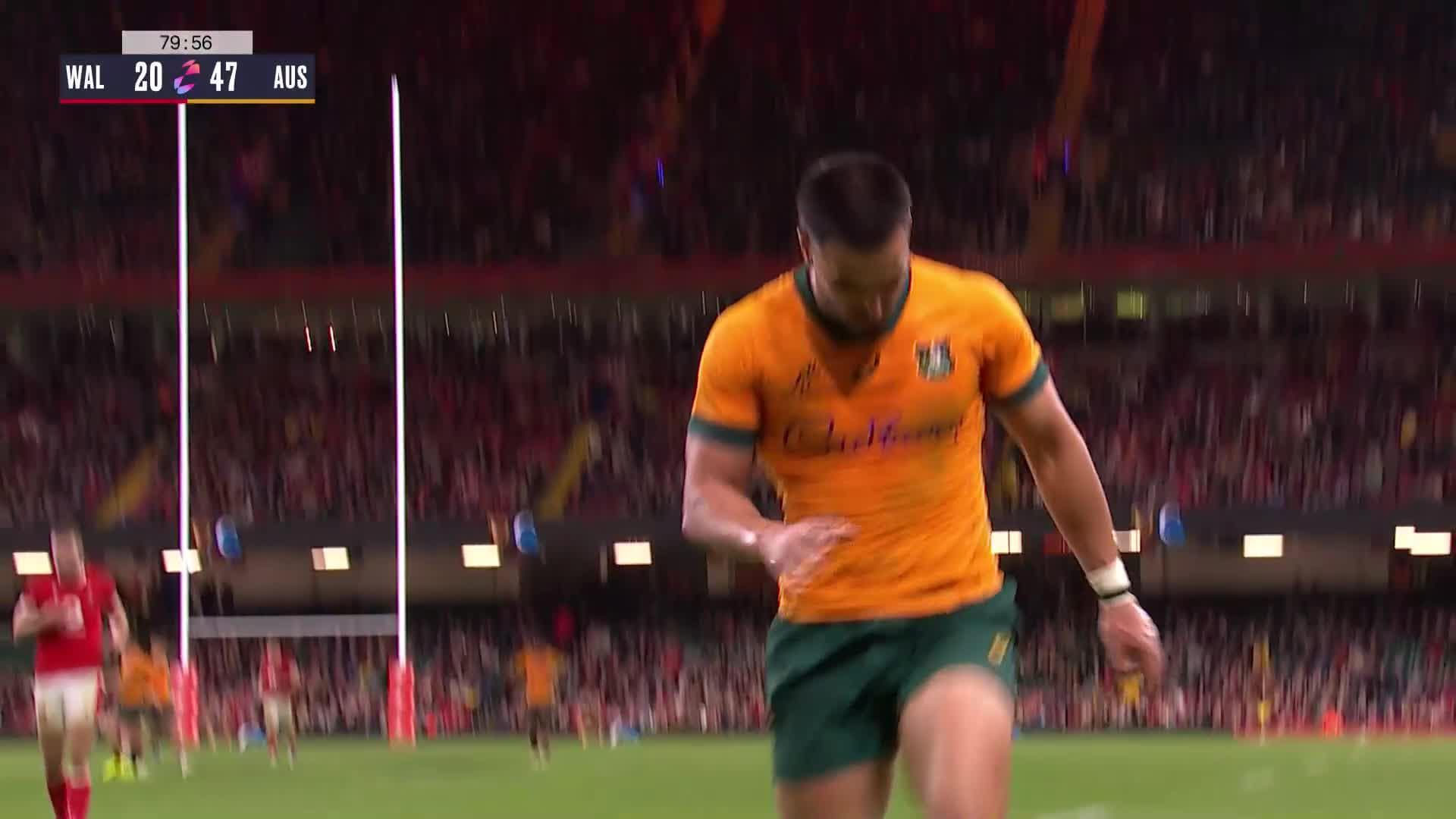 Tom Wright's Try v Wales | Wallabies 2024