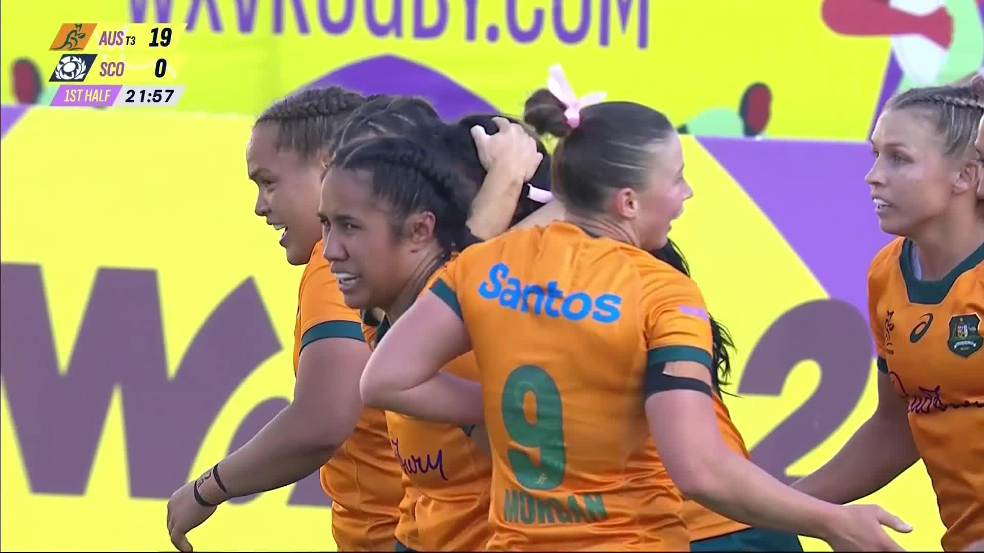 Cecilia Smith's Long Tries v Scotland Women | Wallaroos 2024