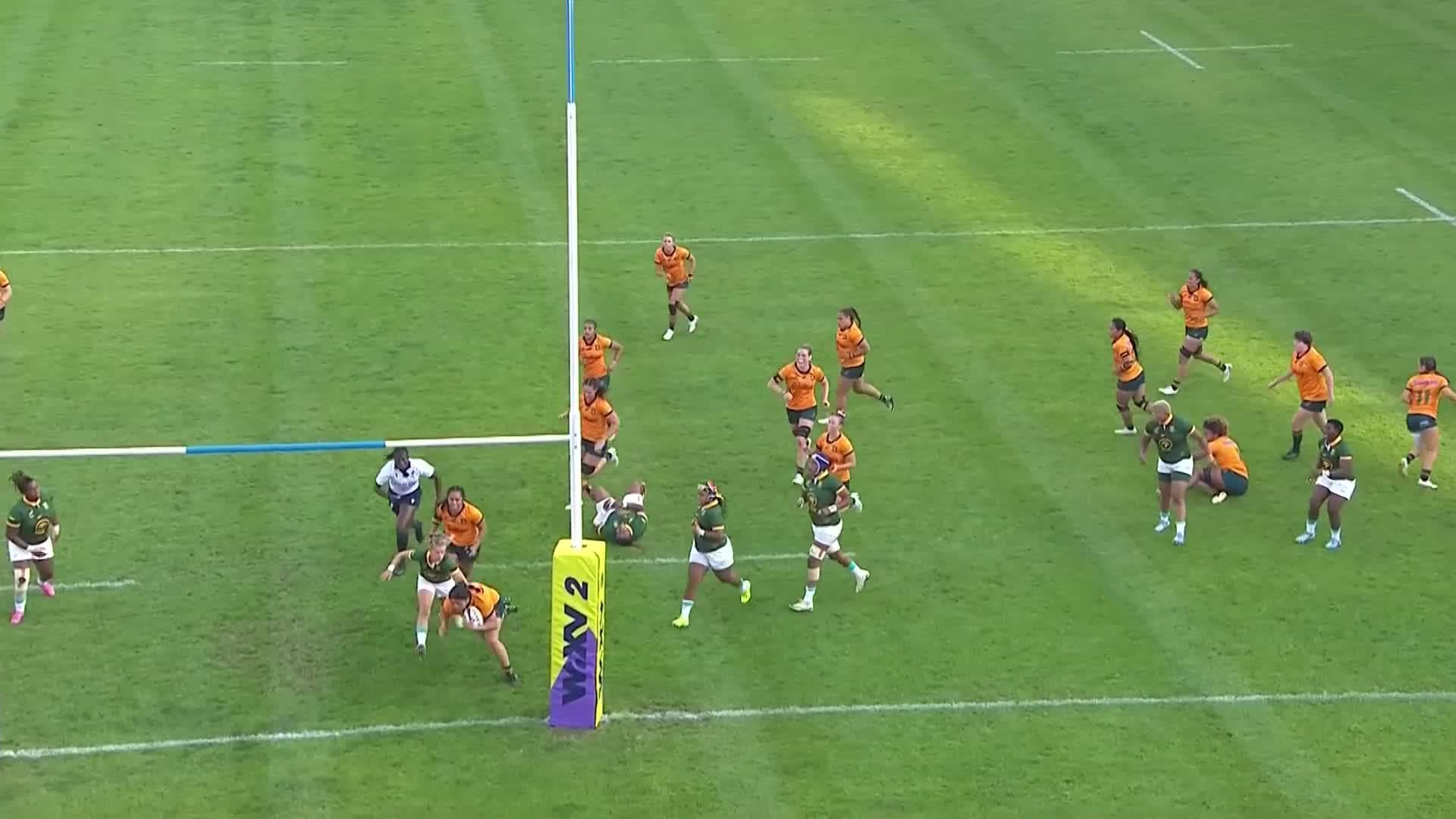 Eva Karpani with a Spectacular Try vs South Africa Women