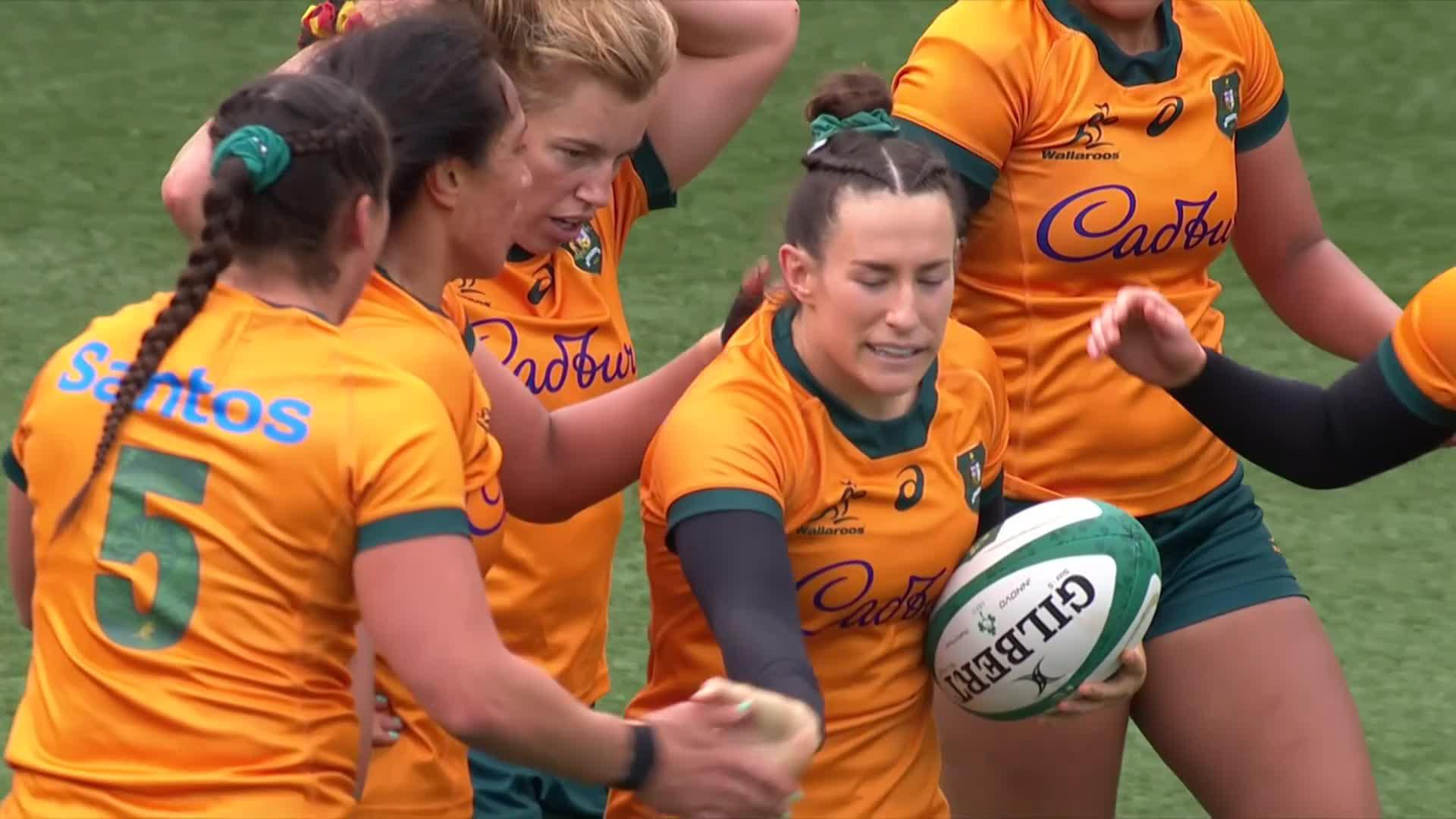 Maya Stewart with a Try vs Ireland Women