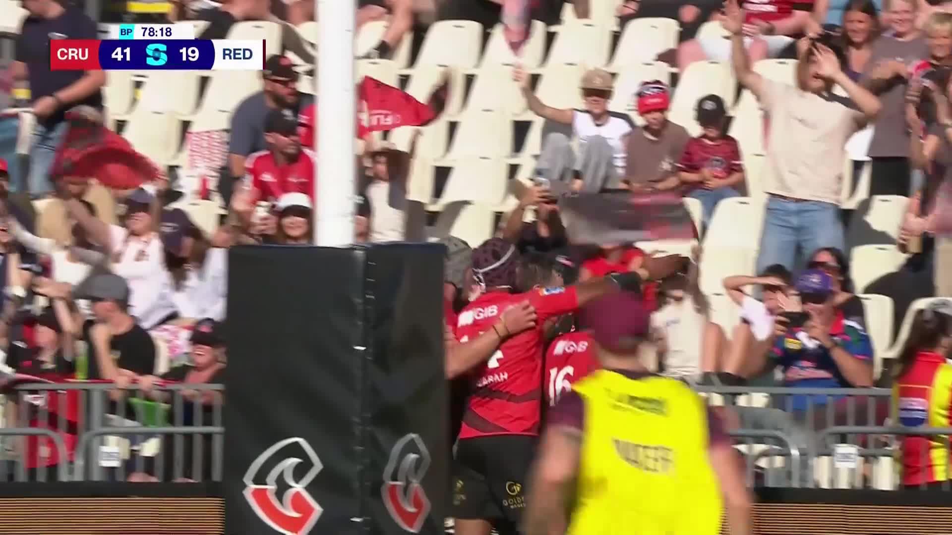 Levi Aumua Try v Queensland Reds | SRP 2025