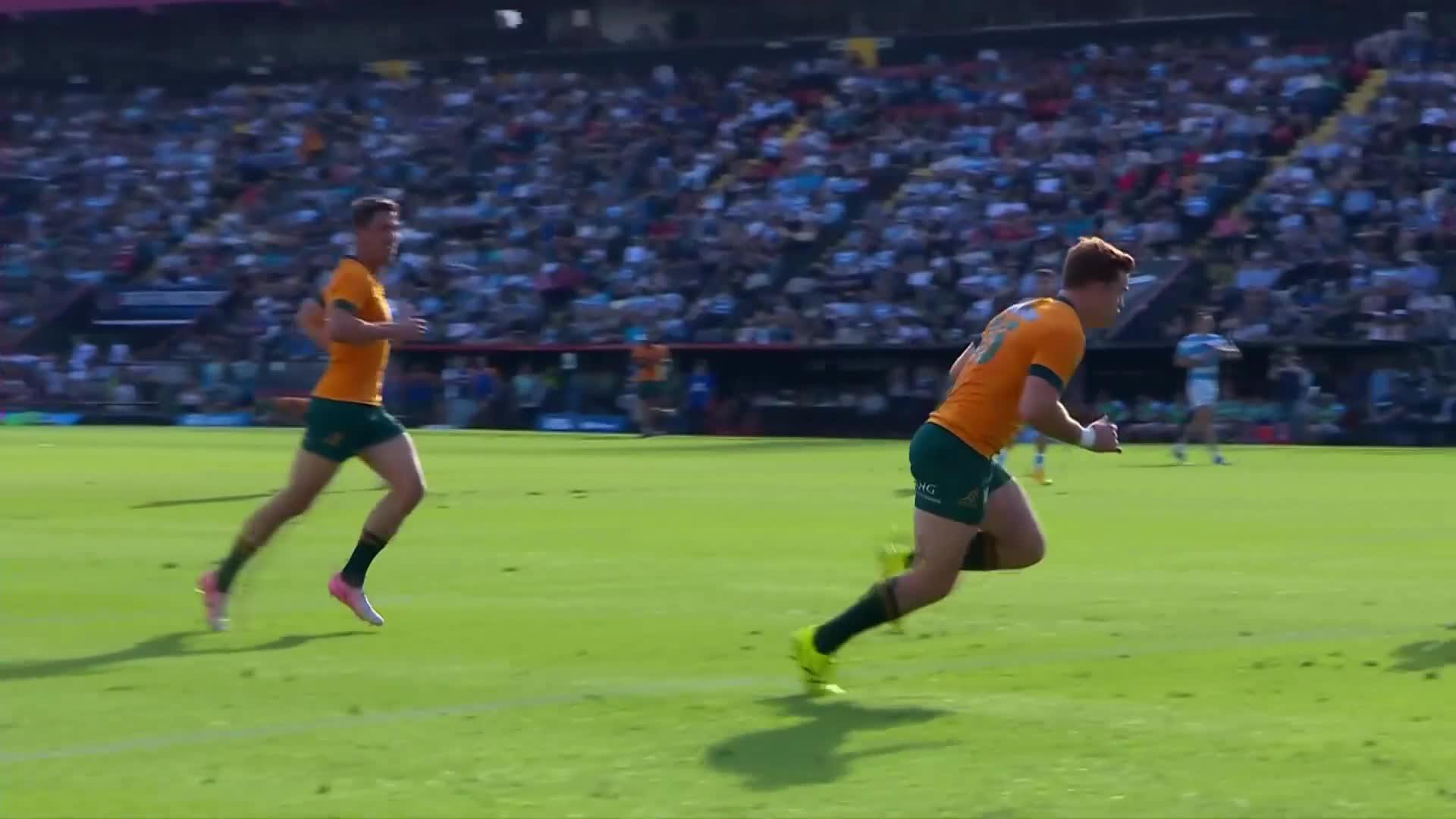 Andrew Kellaway with a Spectacular Try vs Argentina