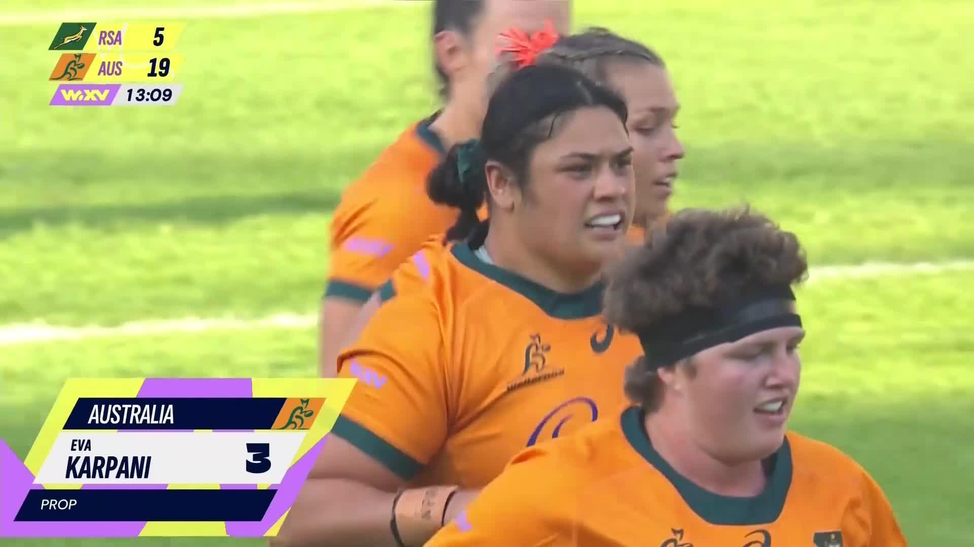 Eva Karpani's Long Tries v South Africa Women | Wallaroos 2024