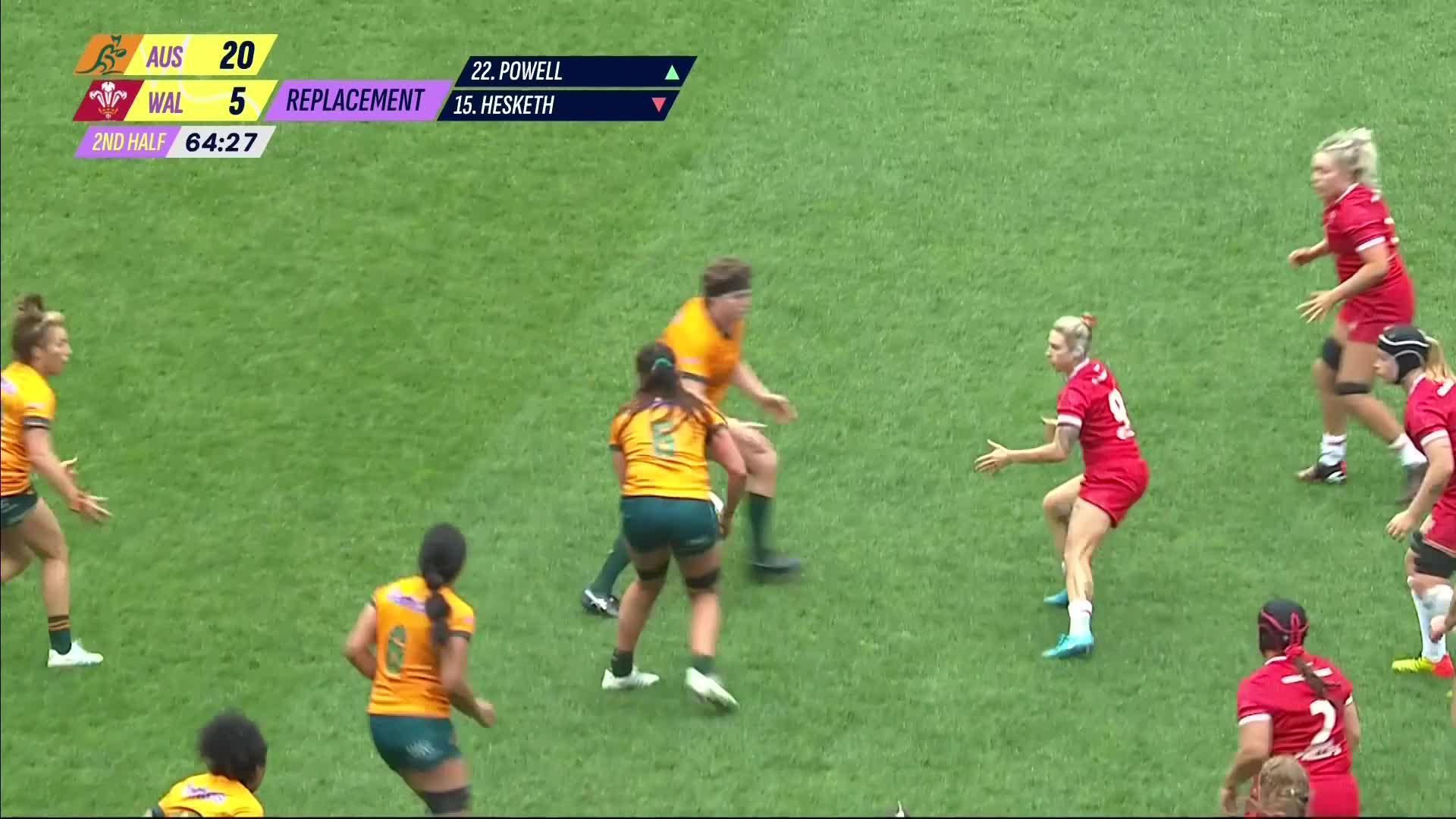 Ashley Marsters's performance v Wales Women | Wallaroos 2024