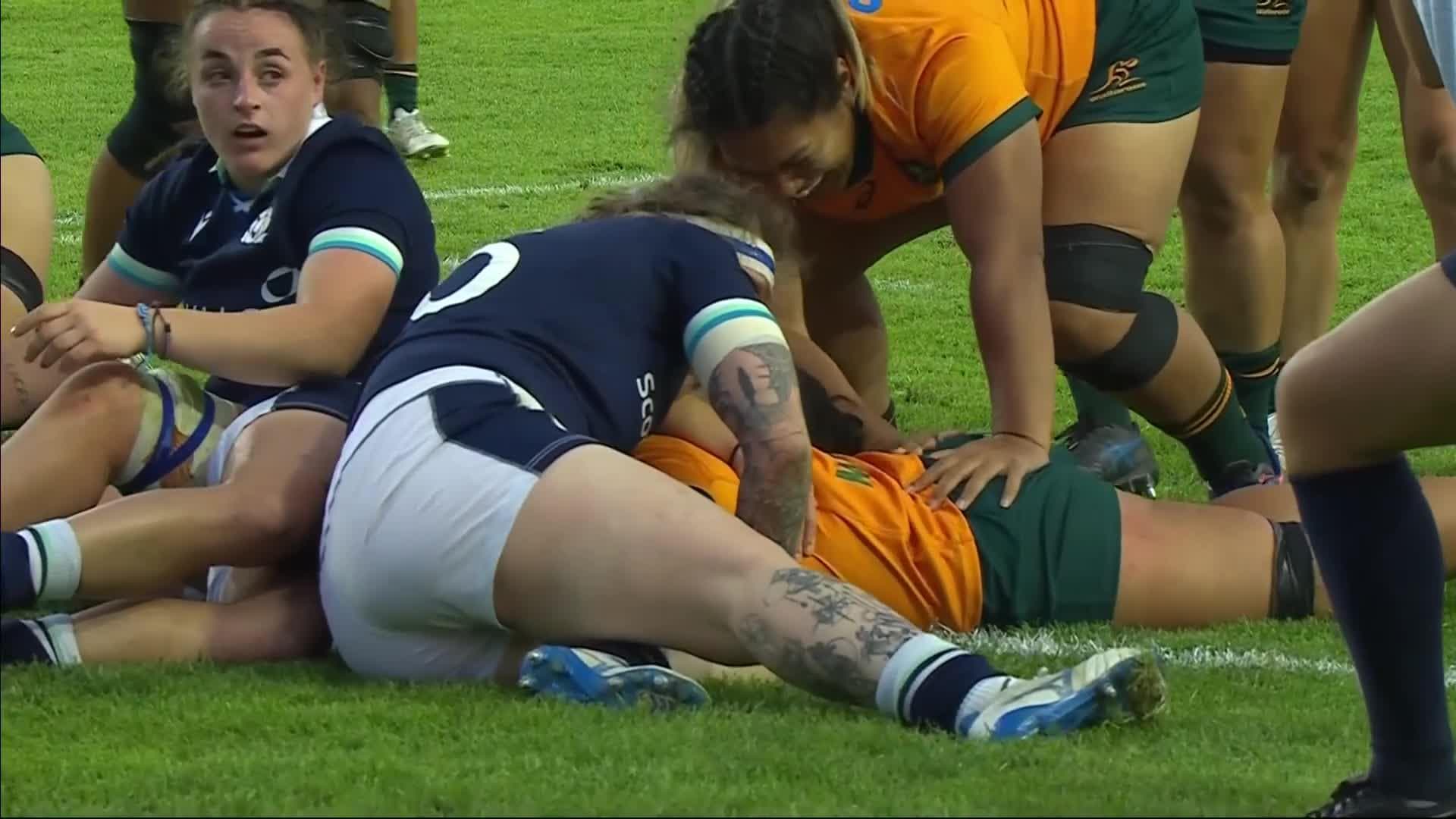 Ashley Marsters with a Try vs Scotland Women