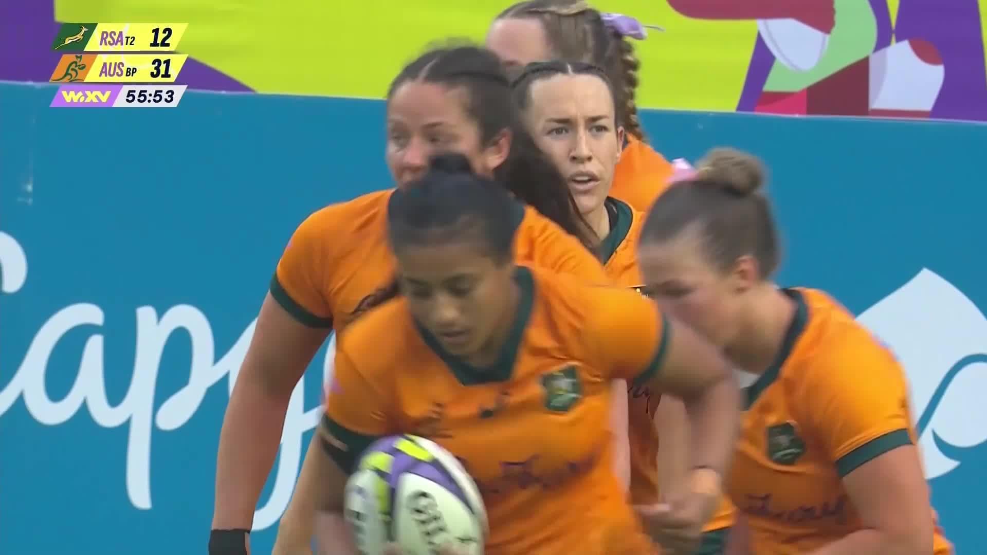 Maya Stewart's Tries v South Africa Women | Wallaroos 2024