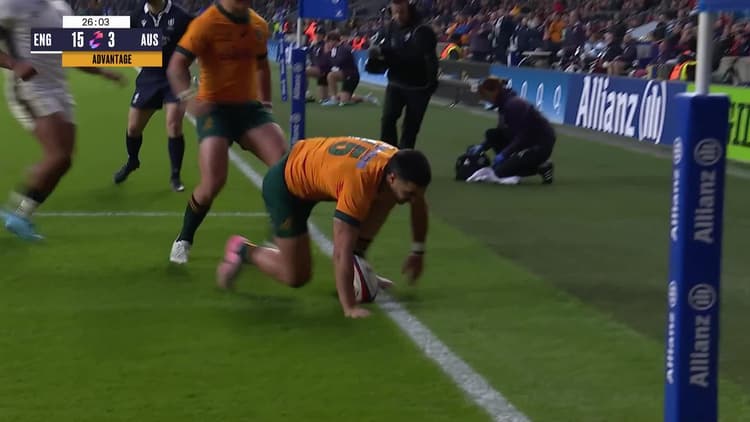 Tom Wright's Try v England | Wallabies 2024