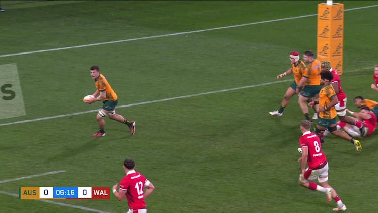 A stunning opening try for the Wallabies finished off by  Filipo Daugunu