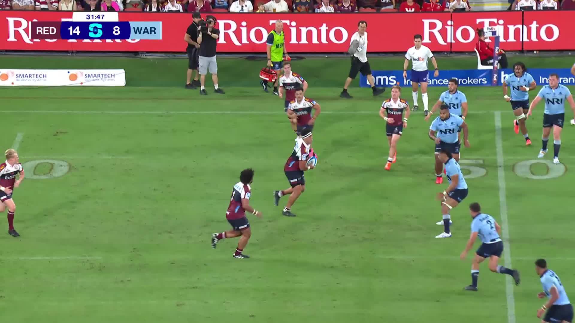 Richie Asiata Try v NSW Waratahs | SRP 2025