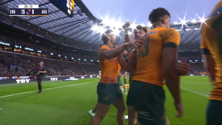 Tom Wright's Long Try v England | Wallabies 2024