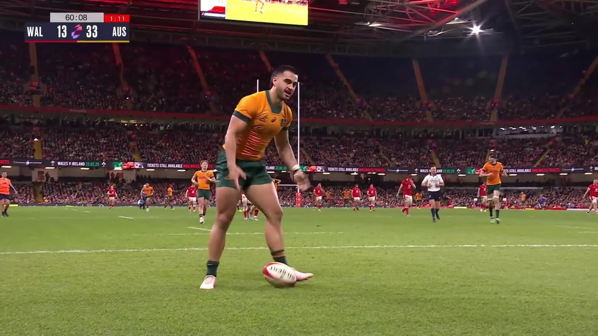 Nick Frost's Try v Wales Wallabies 2024