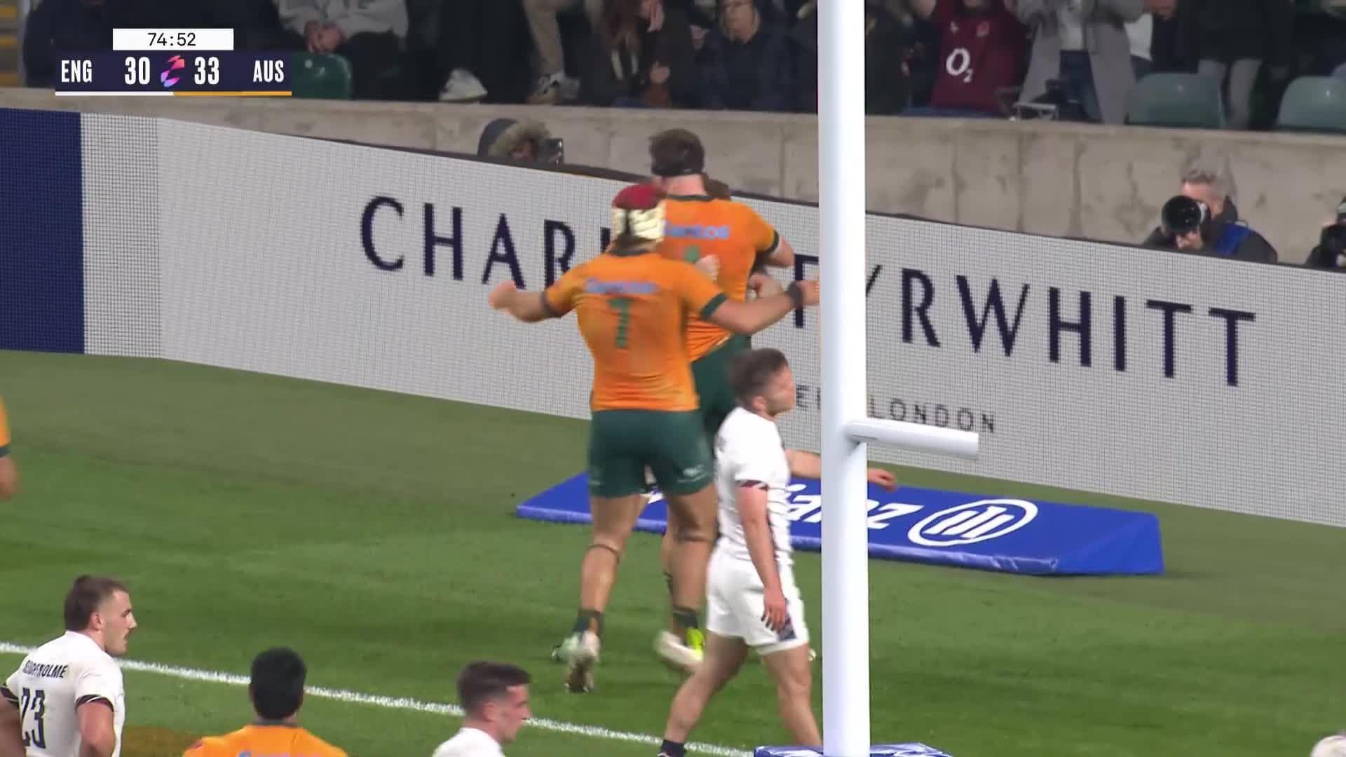 Andrew Kellaway's Try v England | Wallabies 2024