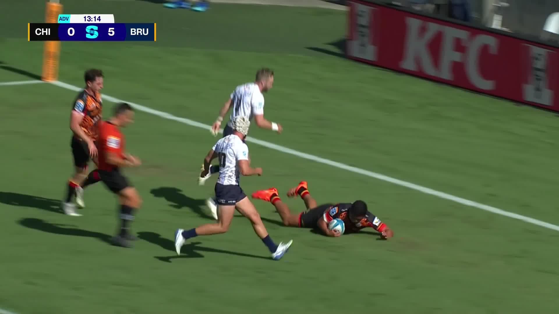 Anton Lienert-Brown Try v Brumbies | SRP 2025