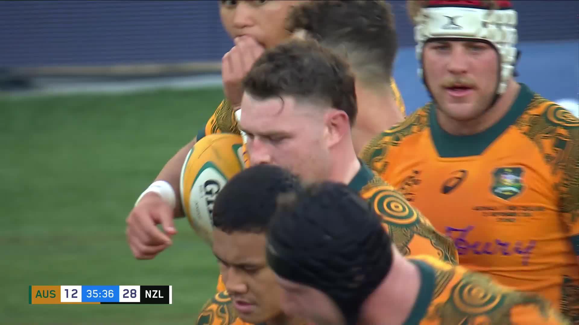 Matt Faessler's Long Try v New Zealand | Wallabies 2024