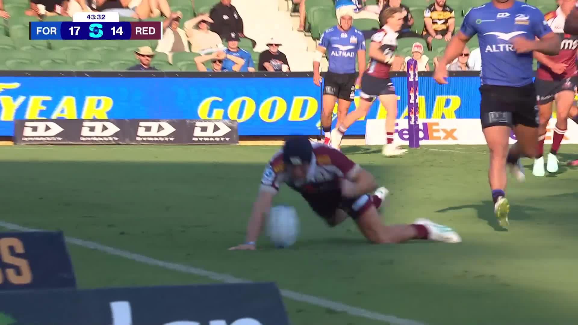 Josh Flook Try v Western Force | SRP 2025