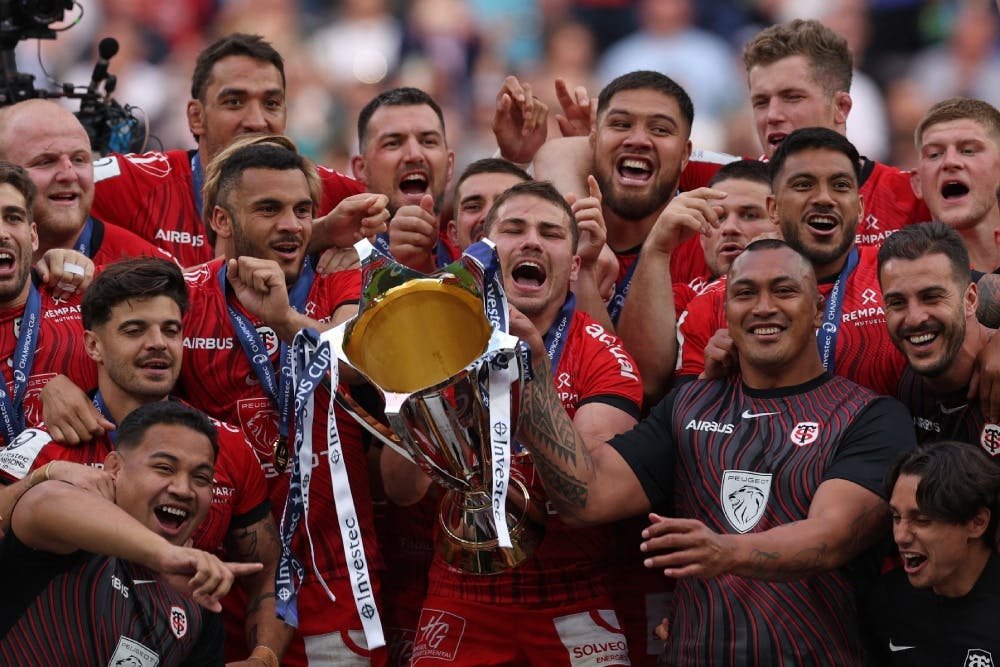 Antoine Dupont turns his focus towards Sevens after guiding Toulouse to the Champions Cup title. Photo: AFP