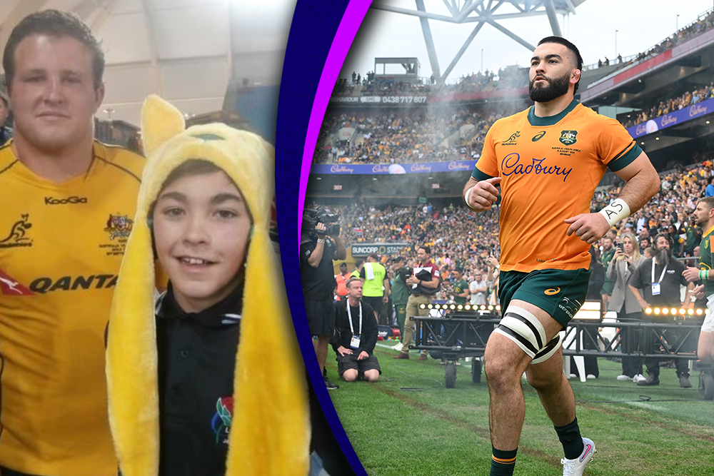 Luke Reimer has graduated from Wallabies fan to Wallabies no 983. Photo Supplied