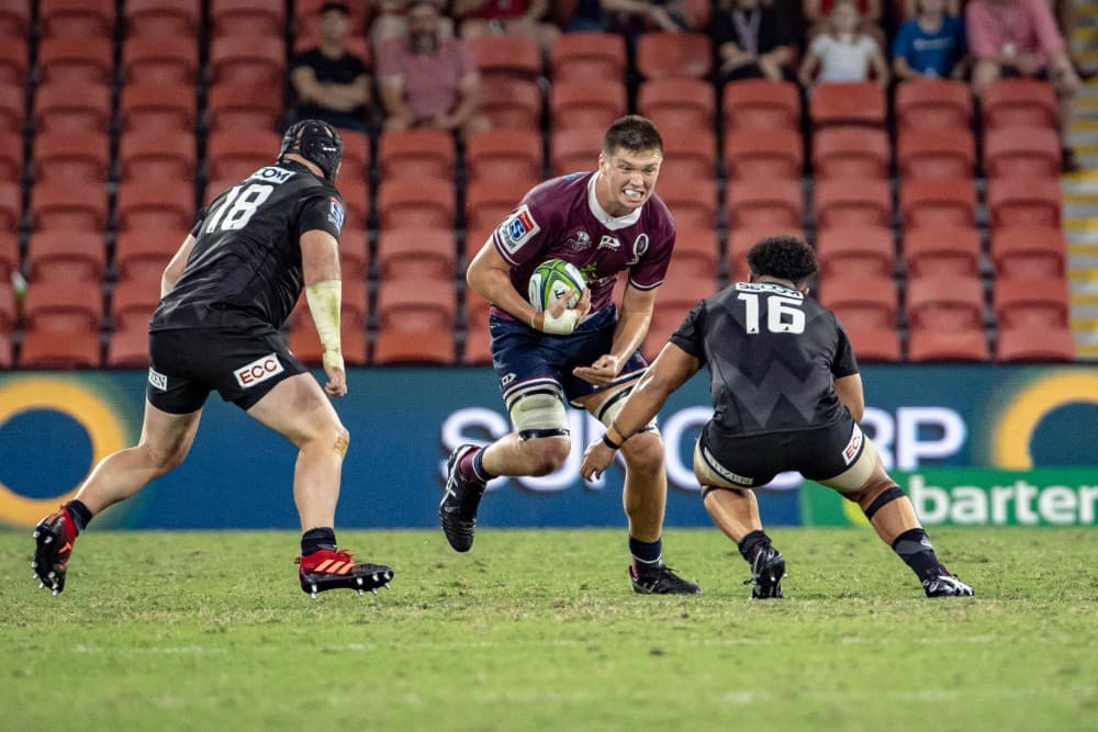 Harry Hockings returns to the starting side for the Reds against the Sharks on Saturday night. Photo: QRU Media/Brendan Hertel