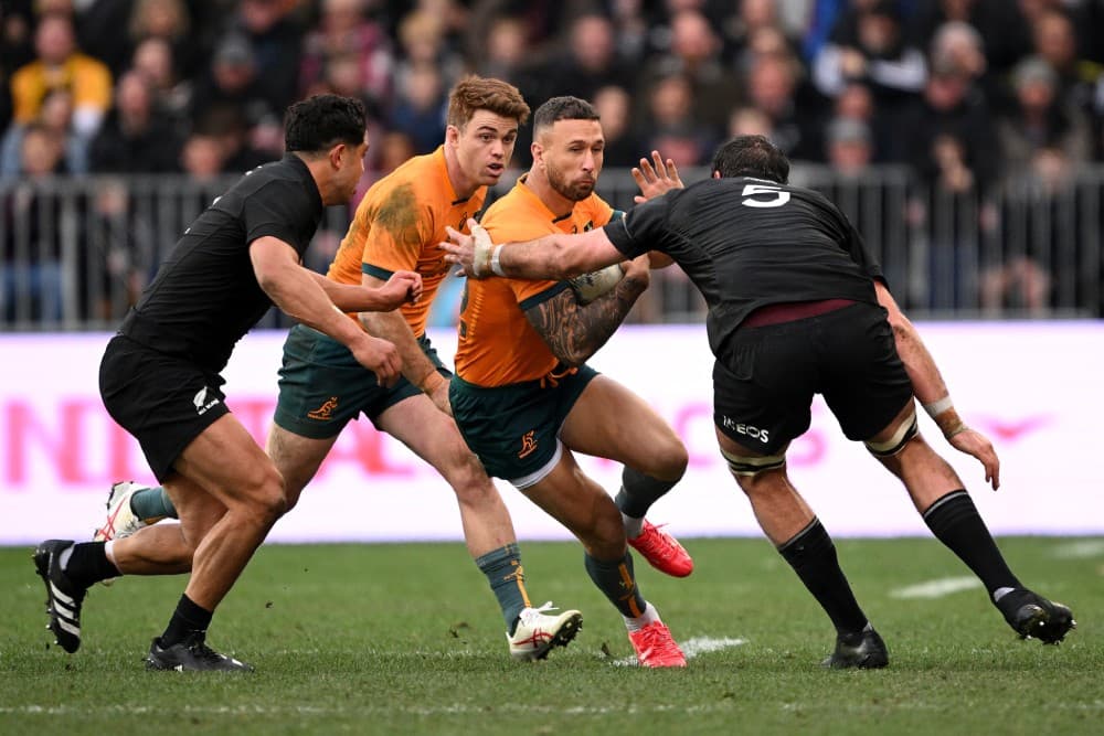 Quade Cooper's return to Rugby was spoiled by a yellow card and a 27-point defeat. Photo: Getty Images