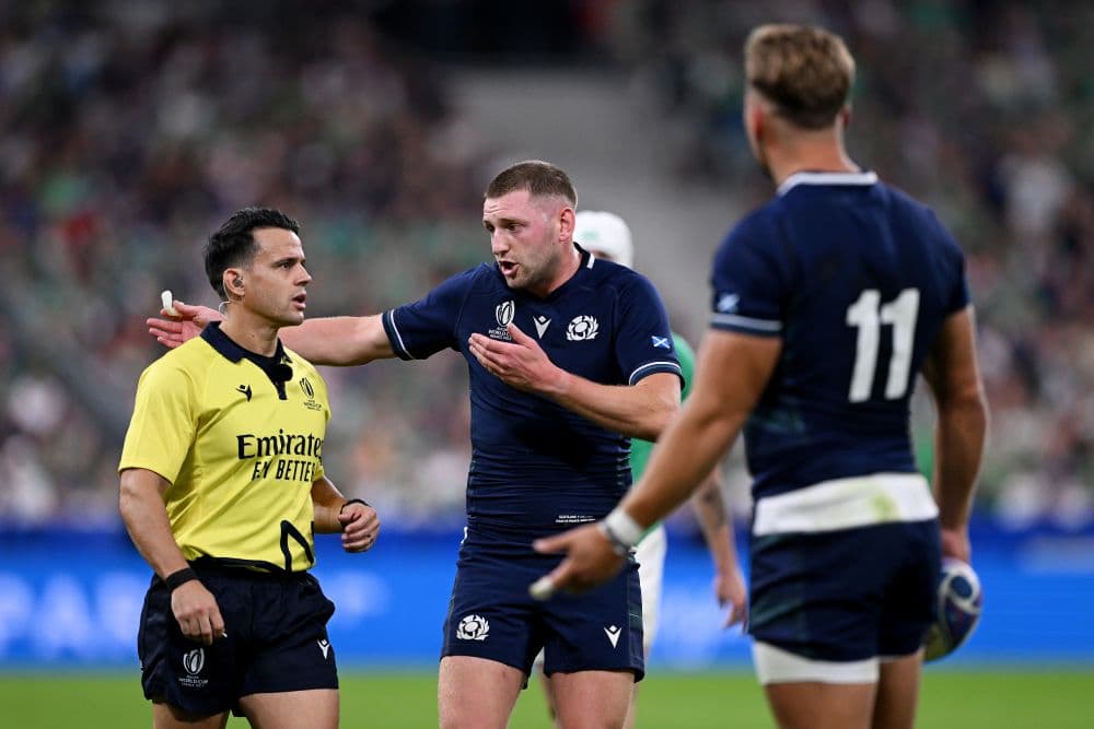 Nic Berry will referee the Rugby World Cup 2023 bronze medal match. Photo: Getty Images