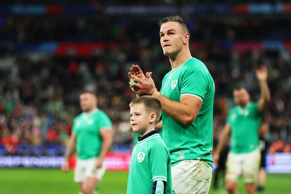 Johnny Sexton reflects after Ireland's quarter-final exit. Photo: Getty Images