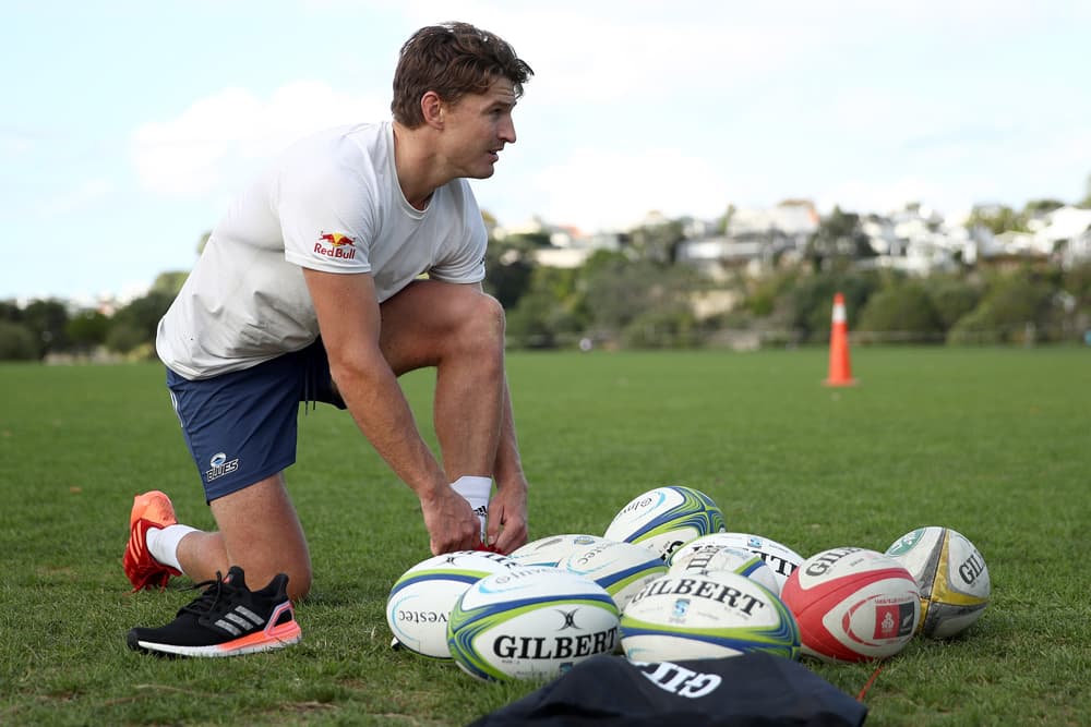 Beauden Barrett is setting new fitness marks as Super Rugby training returns. Photo: Getty Images