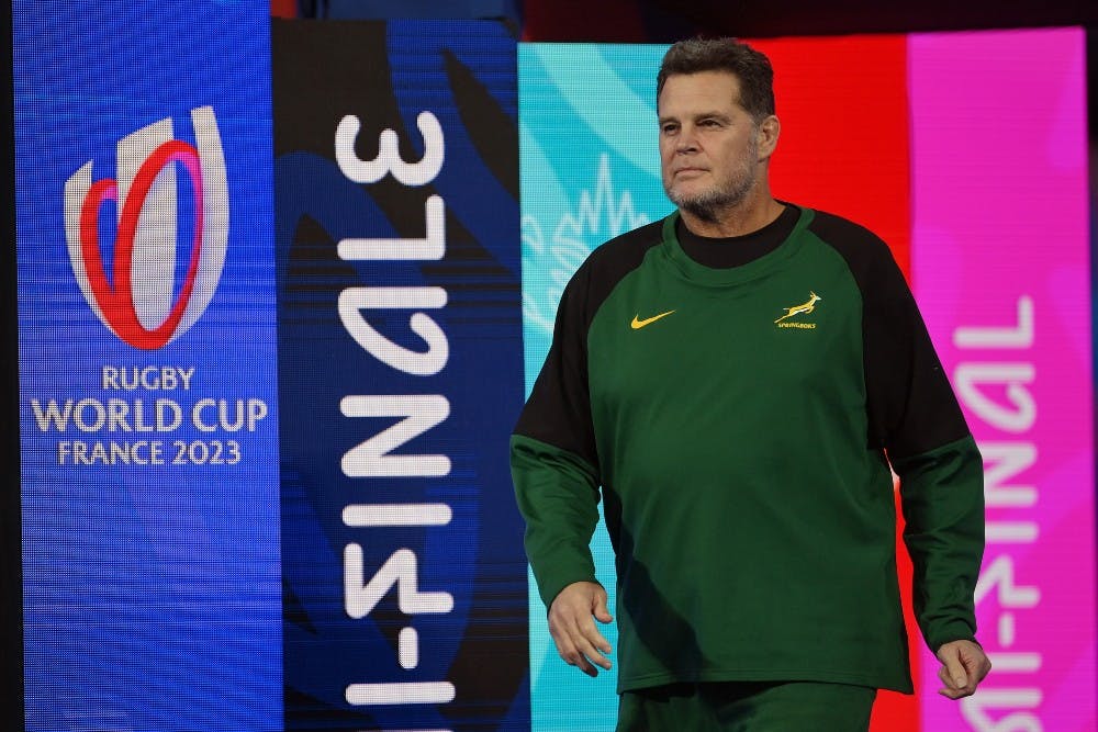 Rassie Erasums' new deal takes him through until the 2027 Rugby World Cup. Photo: Getty Images