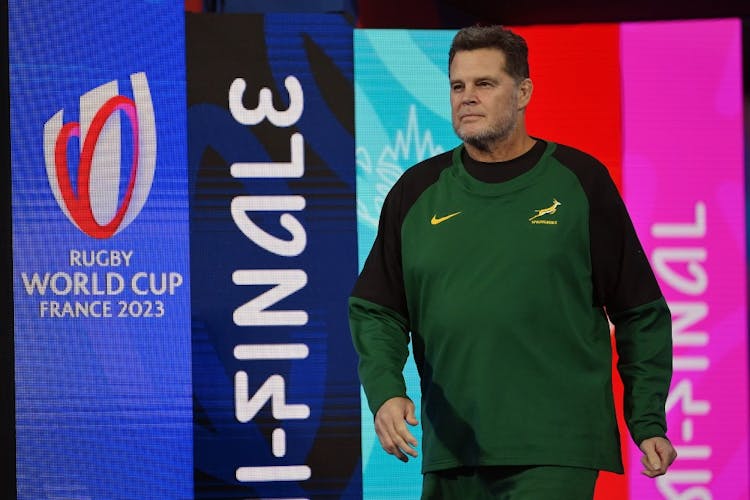 Rassie Erasums' new deal takes him through until the 2027 Rugby World Cup. Photo: Getty Images