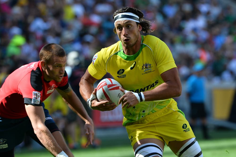 Sam Myers and the Australian Men's Sevens side will take on Japan in Mackay next month. Photo: Getty Images