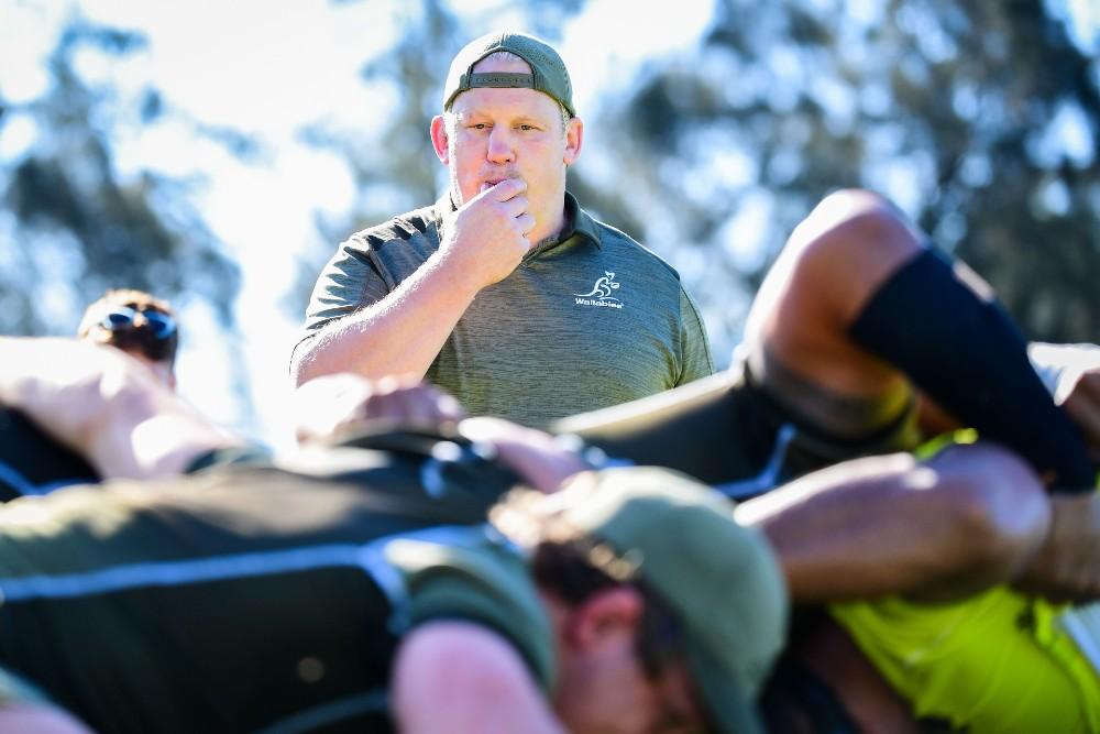 Petrus du Plessis says he wants to turn the Wallabies' scrum into the world's best. Photo: Stu Walmsley/Rugby Australia