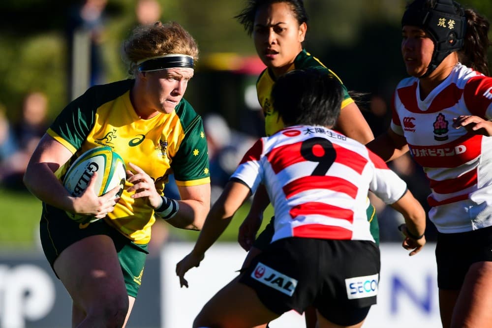 Queensland hooker Averyl Mitchell is among those gaining experience with Australia A at the Oceania women's championships in Fiji. Photo: Getty Images 