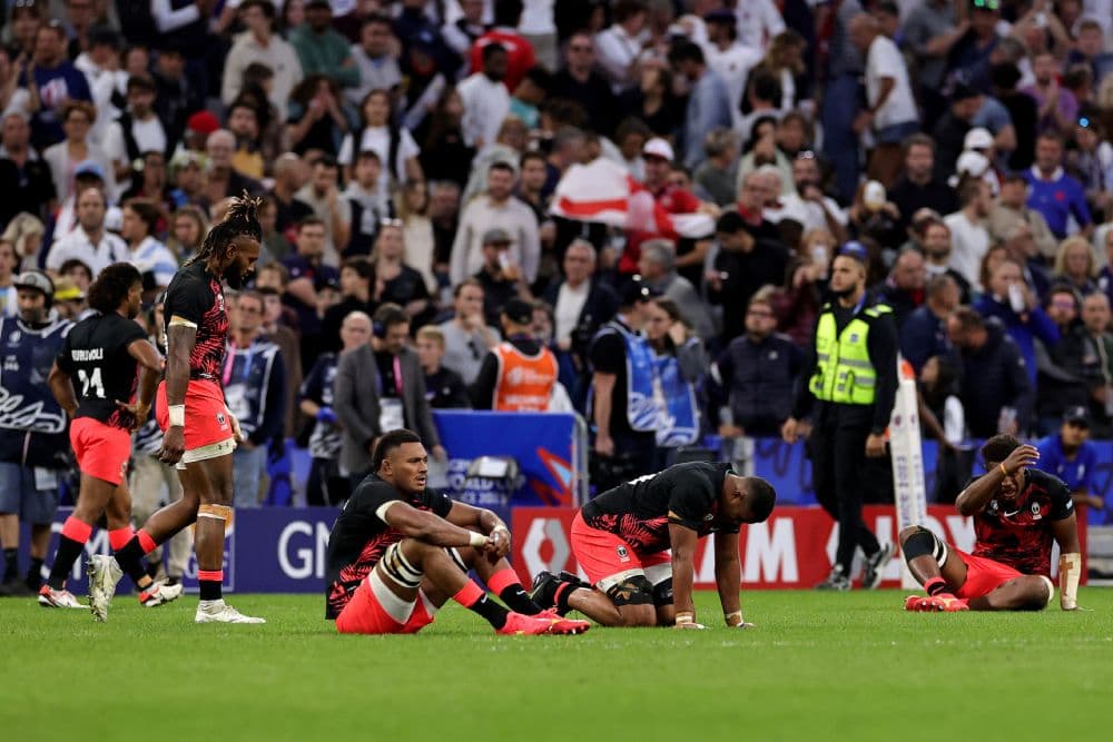 Fiji were left heartbroken after their comeback fell short against England. Photo: Getty Images