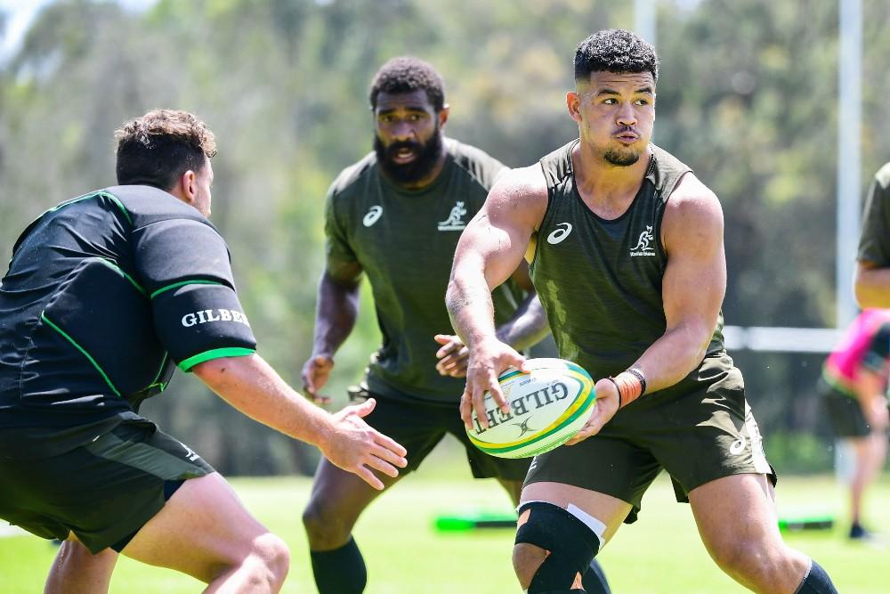 Two years after being told he wouldn't be a Super Rugby player, Hunter Paisami has played every Wallabies Test in 2020. Photo: Stu Walmsley/Rugby Australia