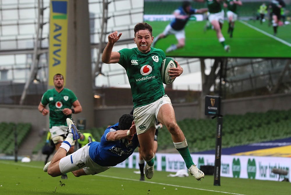 Ireland's Hugo Keenan is one to watch in the 2021 Six Nations. Photo: Getty Images