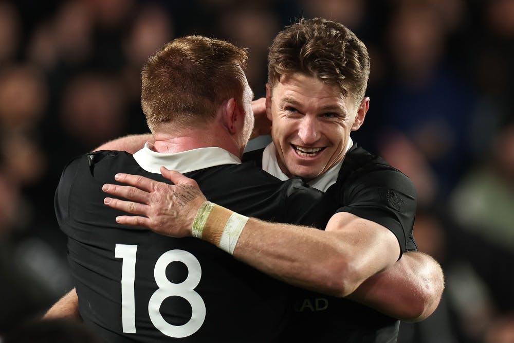 Beauden Barrett's game turning bench cameo has given Scott Robertson plenty to think about. Photo: Getty Images