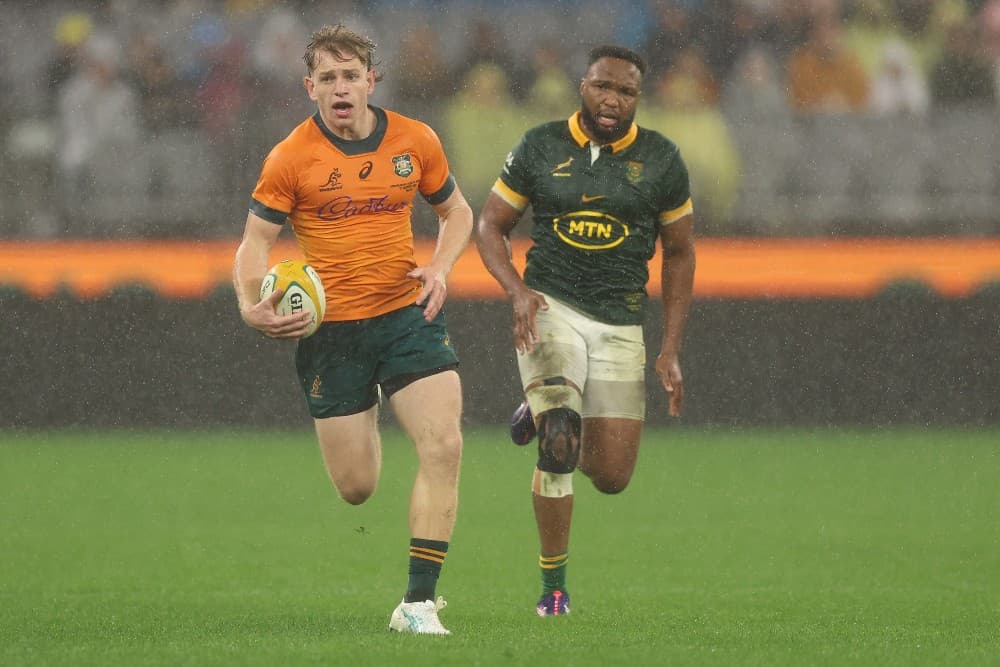 Max Jorgensen shone in the wet conditions during his Test debut. Photo: Getty Images