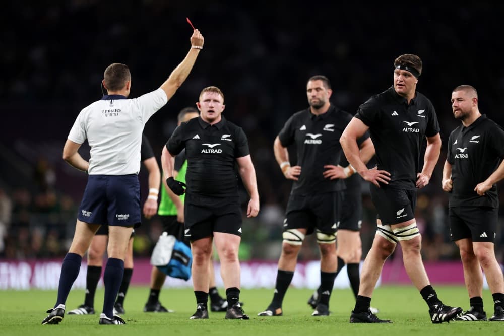 Scott Barrett is free to play in the World Cup opener against France. Photo: Getty Images