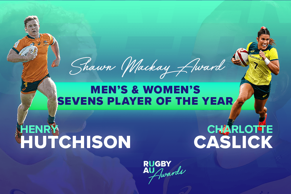 Henry Hutchison and Charlotte Caslick have claimed the 2021 Shawn Mackay Australian Sevens Players of the Year 