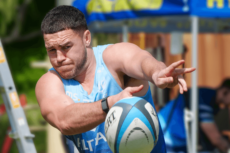 Kane Koteka back in Force training. Photo credit: Ashleigh Zinko / Western Force