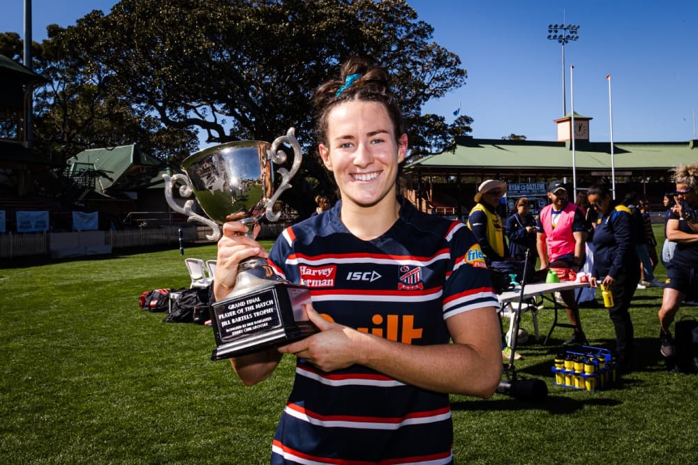 Maya Stewart has helped Easts to an upset Jack Scott Cup win over Uni. Photo: Brendan Hertel/RA Media