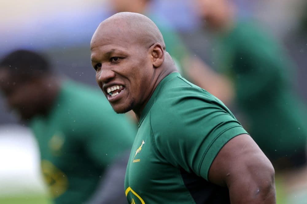 Bongi Mbonambi has been cleared by World Rugby after his alleged slur. Photo: Getty Images