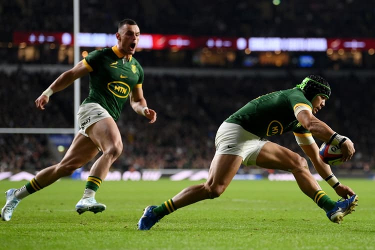 Cheslin Kolbe inspired South Africa to a gutsy win over England. Photo: Getty Images